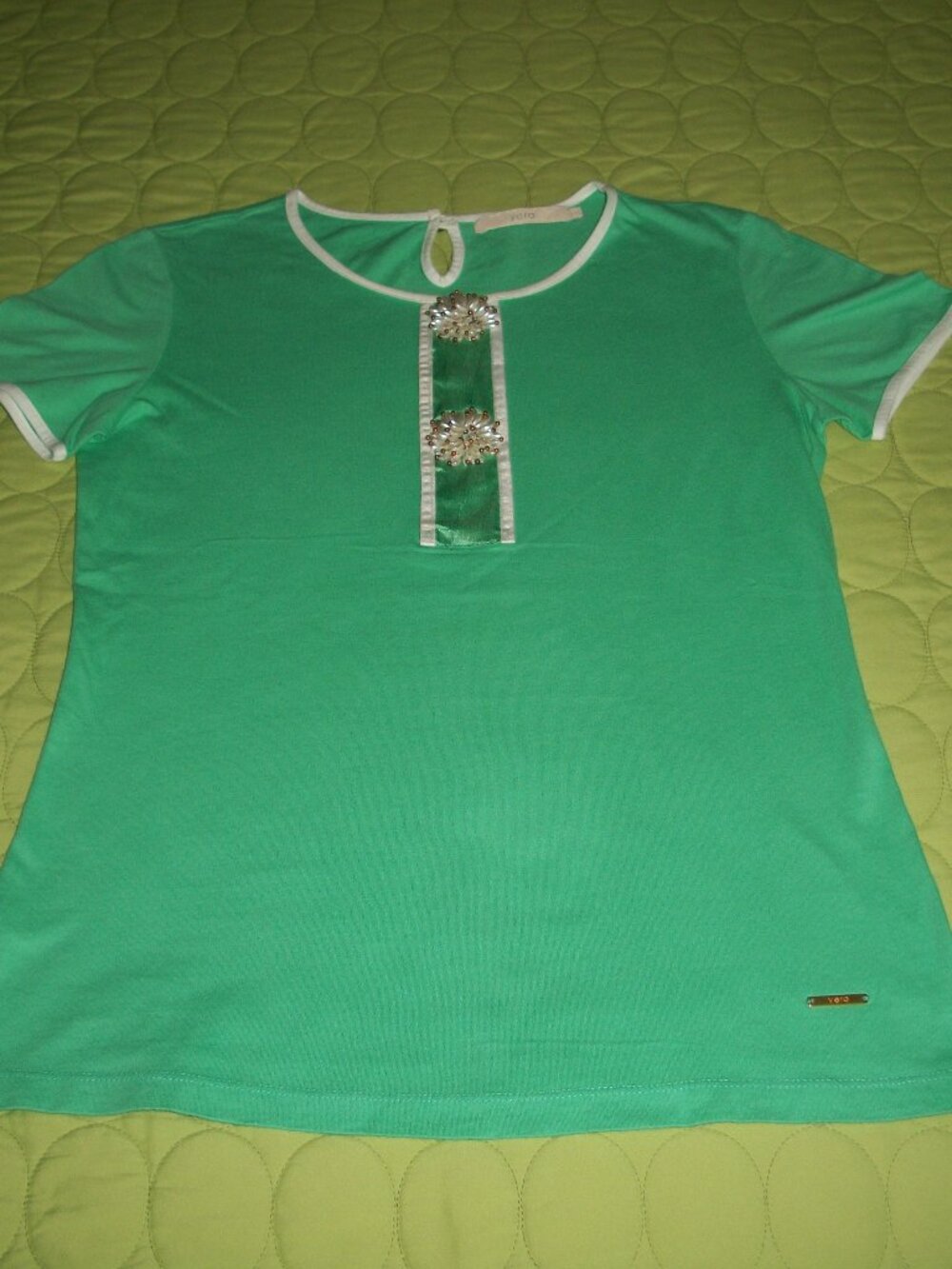 Yera Green Blouse Size S